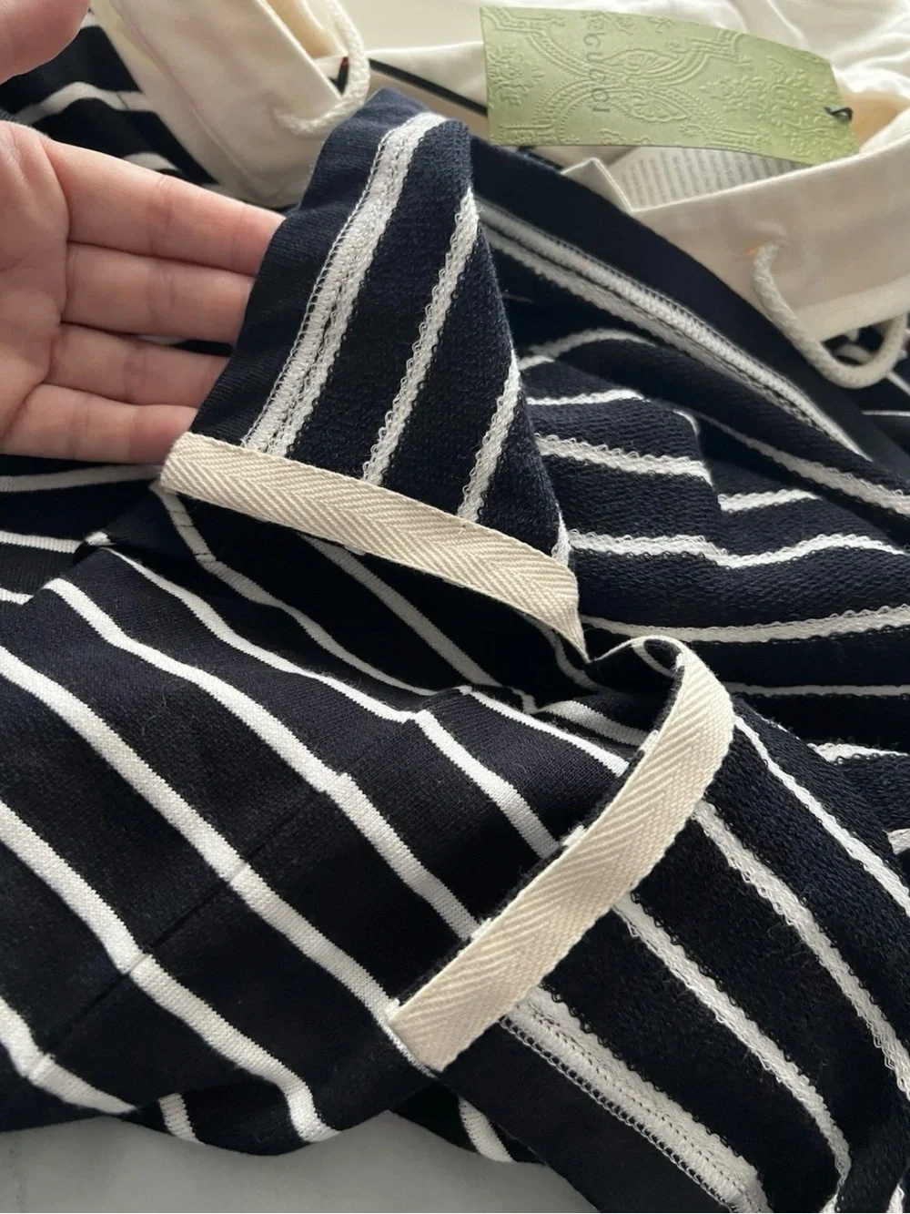 BNWT Gucci Resort Exclusive Striped Jersey Polo Sweatshirt ,Unisex XL,RT 1980.00